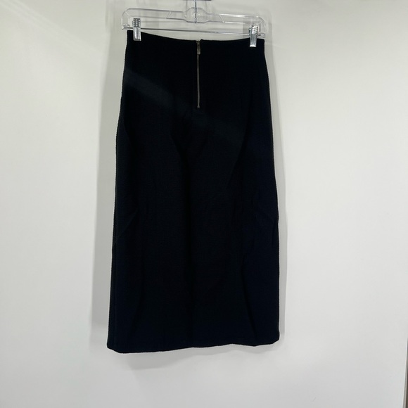 Maeve by Anthropologie Dual Split Button Midi Skirt in Dark Navy - Picture 6 of 8